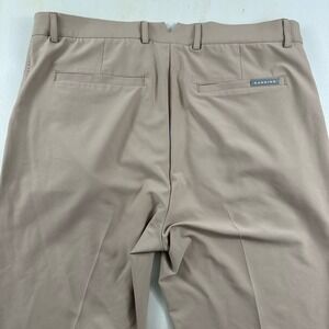 Dunning Golf Mens Everbest Tech‎ Pants 34x27 Beige Performance 4-way Stretch